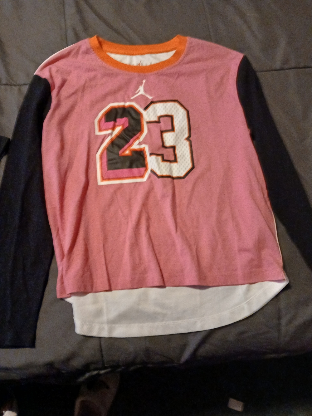 Jordan Kids' Long-Sleeve Pink 23 Graphic Tee